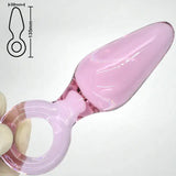 38mm Pink Phallus Glass Anal Dildo, Adult Toy - Lootquake