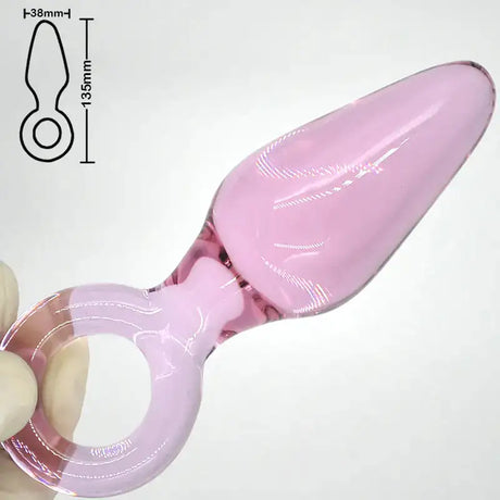 38mm Pink Phallus Glass Anal Dildo, Adult Toy - Lootquake