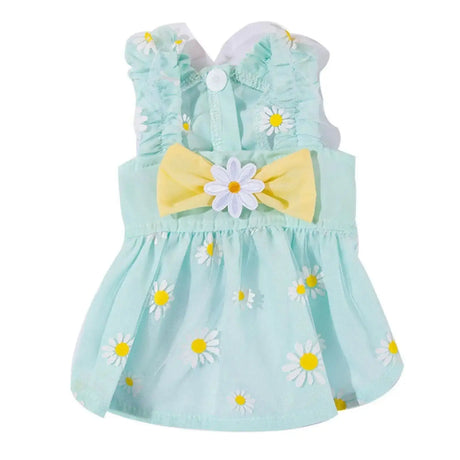 Flowers Elegant Princess Small Dog Dress Spring Summer Dog Dresses Girls Puppy Lightweight Pet Dresses - Lootquake