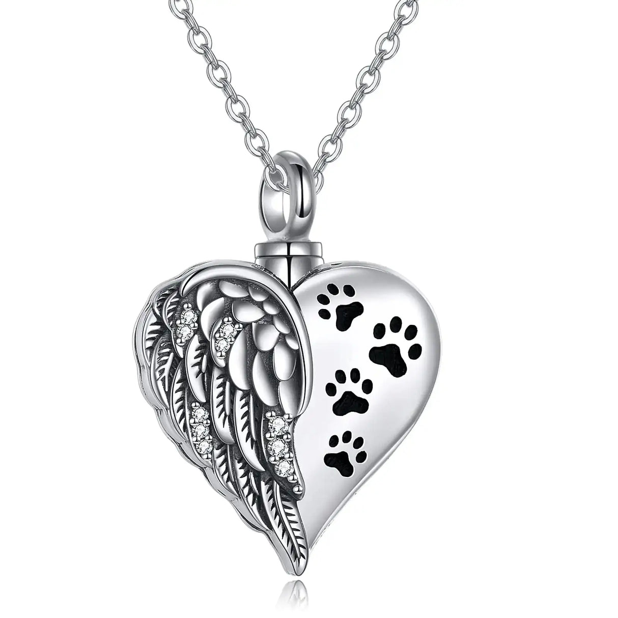 YFN Pet Urn Necklaces Sterling Silver Cat Dog Guardian Angel Wings Urn Necklaces for Ashes Pet Cremation Memory Jewelry for Women Men (pet wings urn necklace) - Lootquake