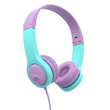 JLab JBuddies Folding Kids Wired Headphones Gen 2 Pink/Teal Toddler Headphones Noise Isolation Kids Safe Volume Limiting Headphones Headphones for Children Ages 2+ - Lootquake