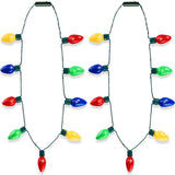 popamaz Christmas LED Light Up Bulb Necklaces 9 LED Bulbs Necklaces with 6 Flash Modes Holiday Necklace Costume Accessories for Christmas Xmas Party Favor(2PCS) - Lootquake