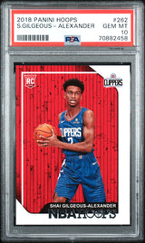 Graded 2018 Panini Hoops Shai Gilgeous-Alexander #262 Rookie RC Basketball Card PSA 10 Gem Mint