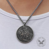 One Place Pirate Zinc Alloy Skull Hobo Nickel Pendant