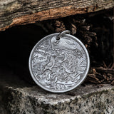 One Place Pirate Zinc Alloy Skull Hobo Nickel Pendant