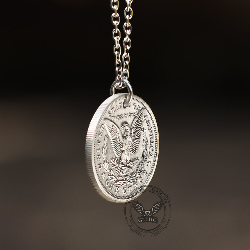 One Place Pirate Zinc Alloy Skull Hobo Nickel Pendant