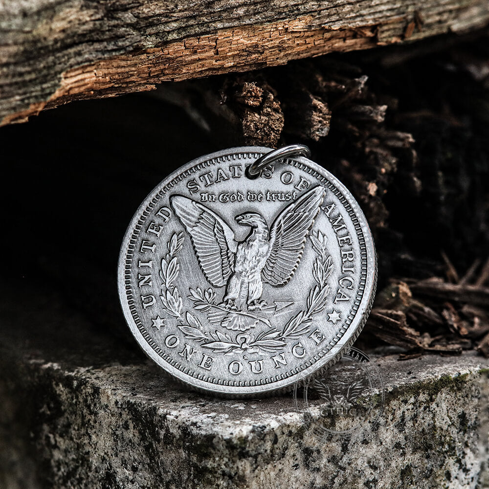 One Place Pirate Zinc Alloy Skull Hobo Nickel Pendant