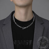 OT Buckle Cuban Chain Stainless Steel Necklace