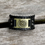 Ouroboros Vegvisir Wristband Leather Bracelet