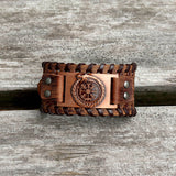 Ouroboros Vegvisir Wristband Leather Bracelet