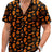 Mens Halloween Shirts Short Sleeve Casual Button Down Hawaiian Shirts Funny Halloween Bat Pumpkins Shirts for Men - Lootquake