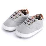 Solid color casual lace soft bottom baby canvas shoes baby shoes toddler shoes - Lootquake