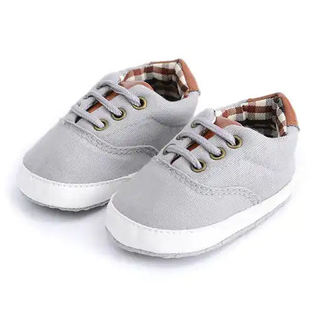 Solid color casual lace soft bottom baby canvas shoes baby shoes toddler shoes - Lootquake