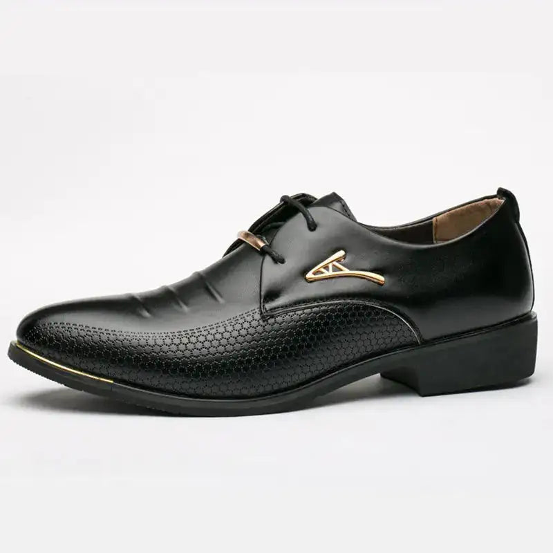 Men's Business Dress Shoes - Stylish Pointed Leather Shoes - Lootquake