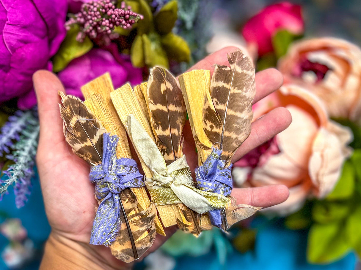 Sustainable Palo Santo Smudge Stick Gift Set, Metaphysical Stocking Stuffers