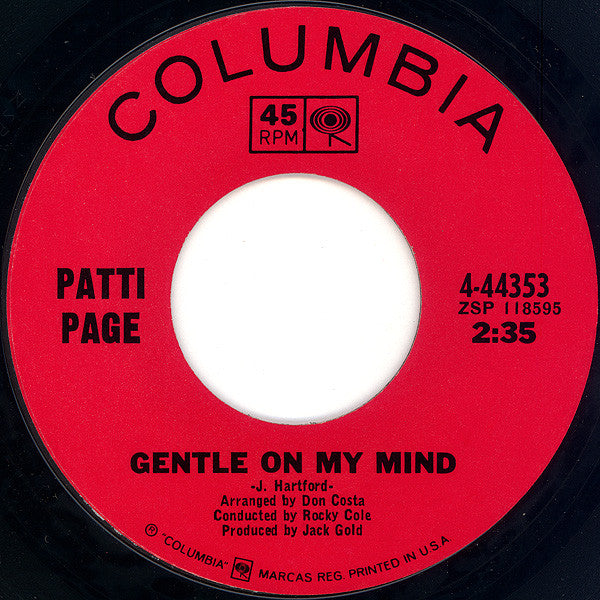 Gentle On My Mind / Excuse Me | Very Good Plus (VG+) Very Good Plus (VG+)