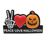 Peace Love Halloween Plaque