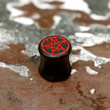 Pentagram Black Ebony Ear Gauge
