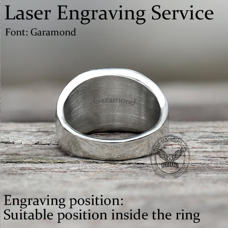 Pentagram Goat Stainless Steel Satan Ring