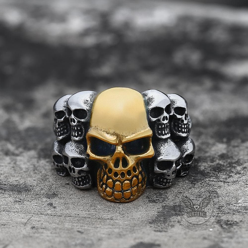 Anillo de calavera de acero inoxidable Phantom