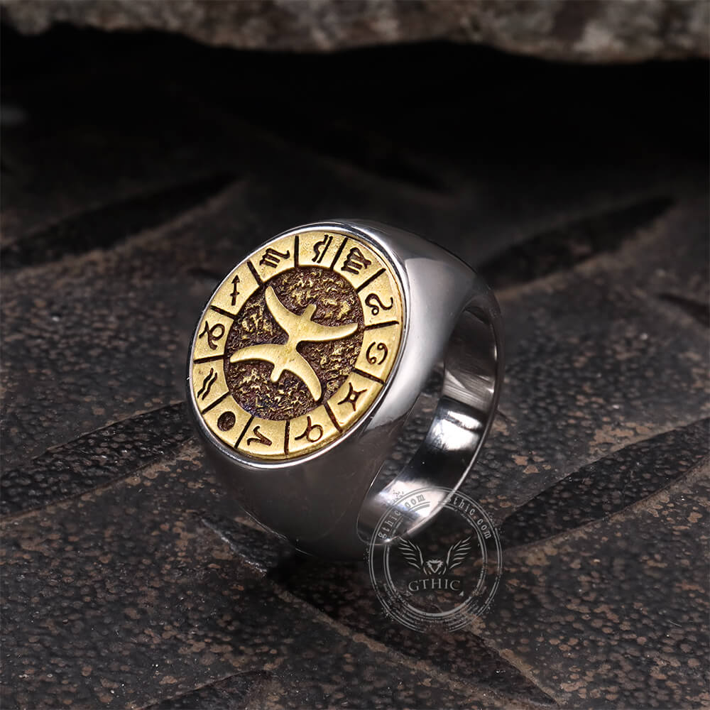 Pisces Stainless Steel Ring