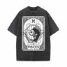 Pisces Tarot Card Horoscope Vintage Washed T-shirt