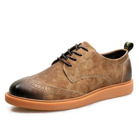 Brogue Men's Shoes, British Style Wingtip Shoes - Lootquake