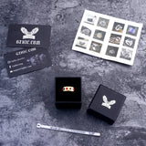 Poker Card Stainless Steel Spinner Ring