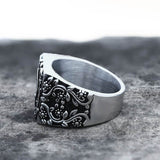 Poker Spades Stainless Steel Biker Ring