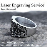 Poker Spades Stainless Steel Biker Ring