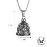 Polished Wing Wheel Biking Lucky Bell Stainless Steel Pendant