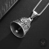 Polished Wing Wheel Biking Lucky Bell Stainless Steel Pendant