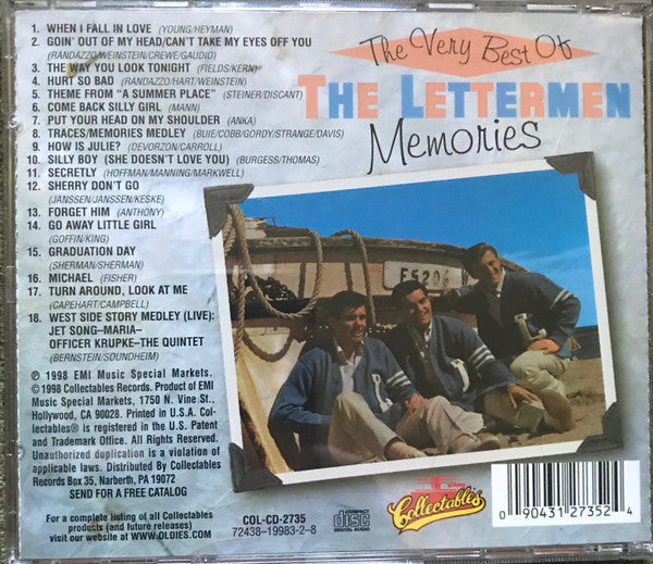The Very Best Of The Lettermen - Memories (CD) | Excellent+ (EX+) Near Mint- (NM-)