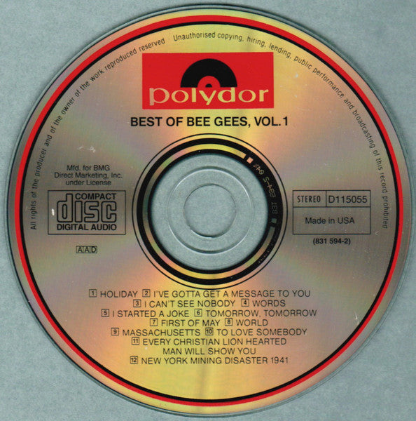 Best Of Bee Gees (CD) | Excellent (EX) Near Mint (NM)