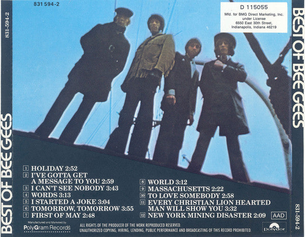 Best Of Bee Gees (CD) | Excellent (EX) Near Mint (NM)