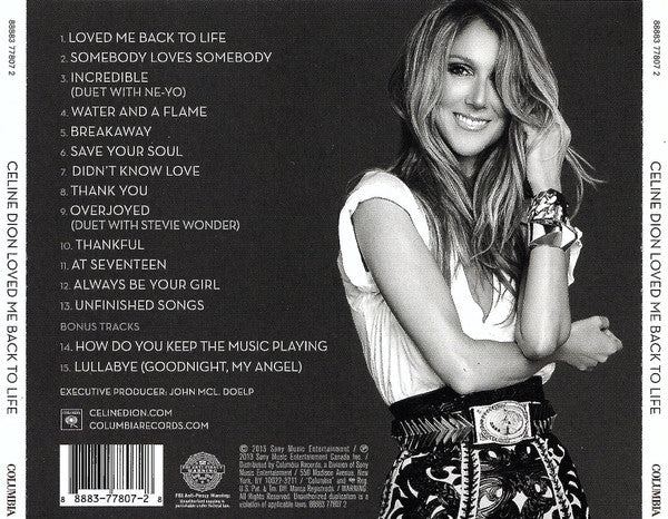 Loved Me Back To Life (CD) | Excellent (EX) Excellent (EX)