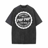 Pop Pop Humorous Vintage Washed T-shirt
