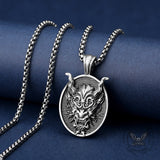 Prajna Ghost Mask Pure Tin Pendant