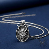 Prajna Ghost Mask Pure Tin Pendant
