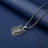 Prajna Ghost Mask Pure Tin Pendant