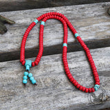 Prayer Beads Turquoise Necklace