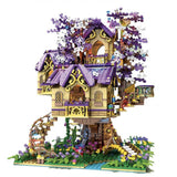 Purple Fairy Tree House 2242PCS Modular Building Blocks Bricks Educational Toys Birthday christmas Gift