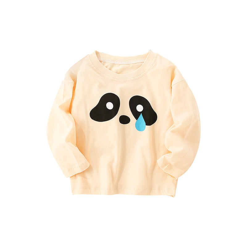 Baby Cute Pattern Solid Color Long Sleeve Spring Autumn Shirt