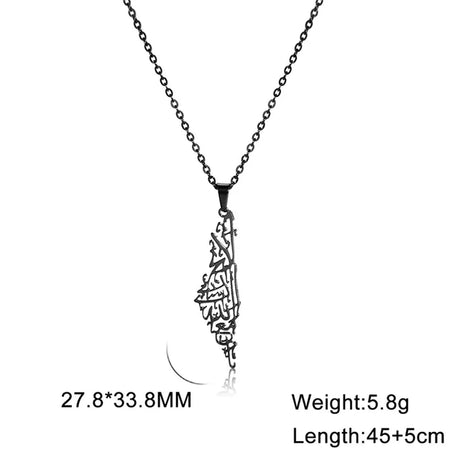 Unisex Stainless Steel Hollow Map Necklaces - Lootquake
