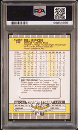 Graded 1989 Fleer Bill Ripken #616 FF Error Baseball Card PSA 9 Mint