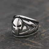 Punisher Skull Stainless Steel Biker Ring