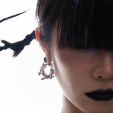 Punk Coil Spring Titanium Steel Earrings