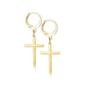 Punk Cross Stainless Steel Hoop Earrings