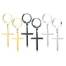 Punk Cross Stainless Steel Hoop Earrings