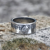 Howling Lone Wolf Stainless Steel Ring
